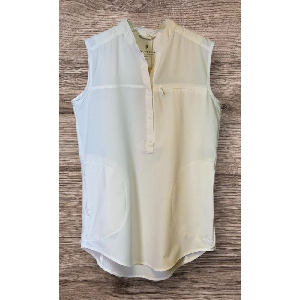 Royal Robbins Expedition Pro Tunic Tank Top XS White NWT Snap Front
